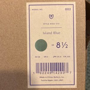 Rothy’s island blue size 8.5 never worn